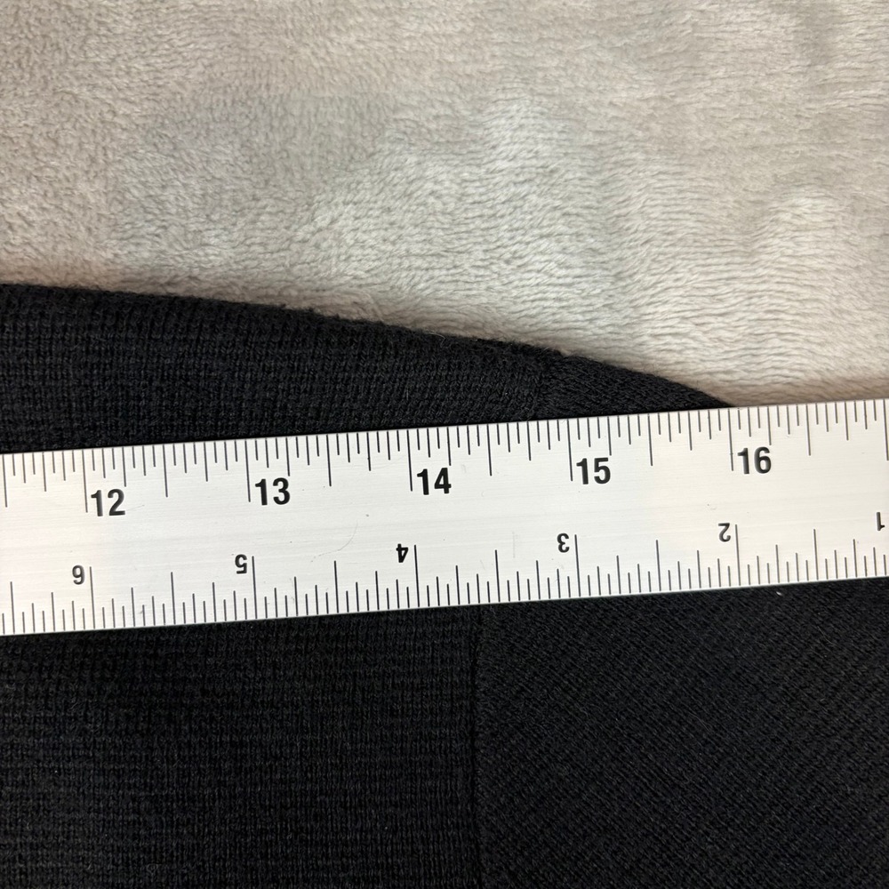 J.Crew‎ Cardigan Sweater Womens XS Black Open Front Longline Merino Blend J6339 - Picture 8 of 10